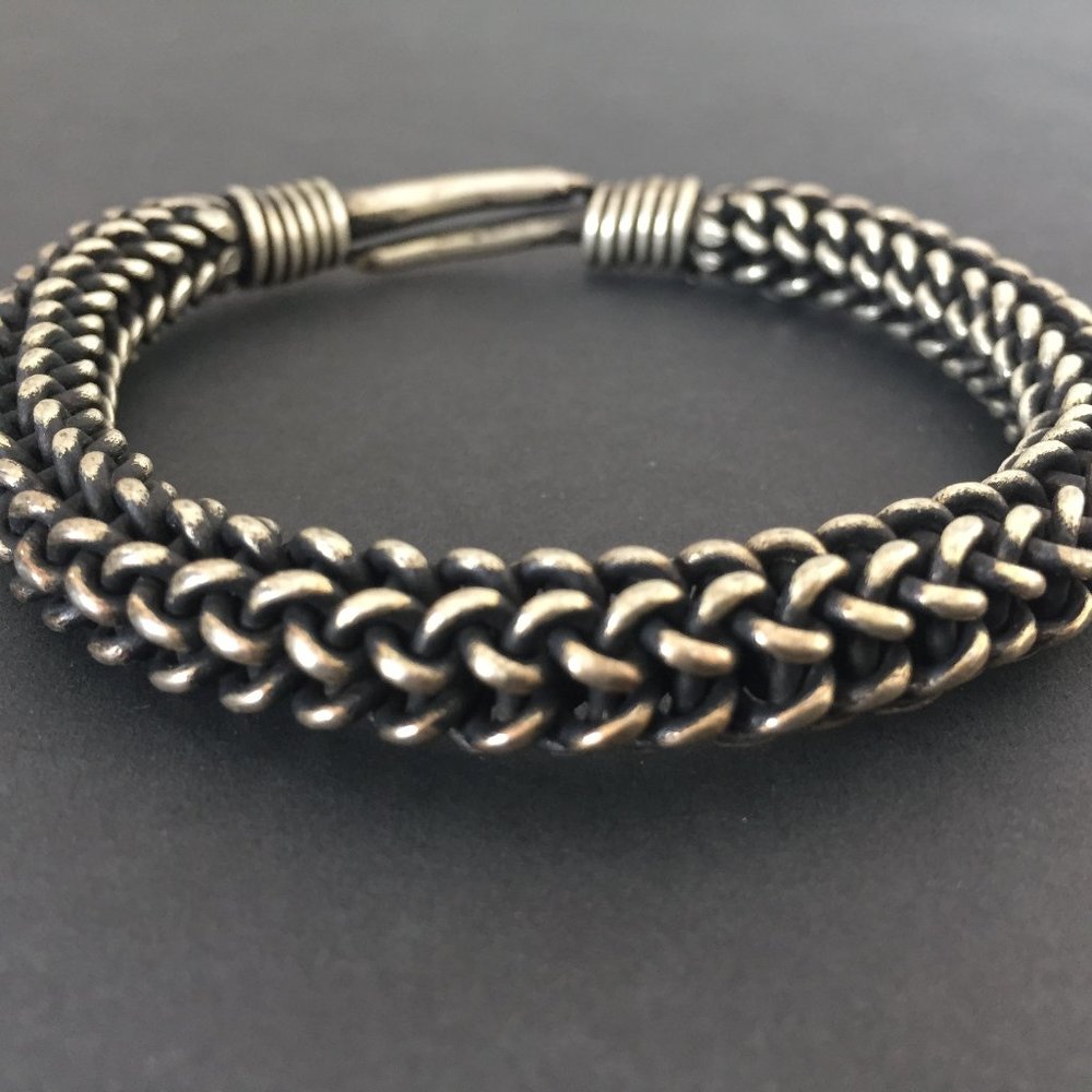 Metal woven bracelet